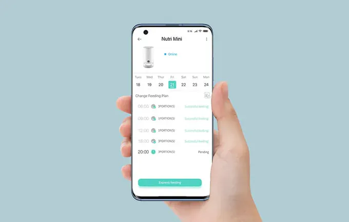 Dispenser inteligent pentru hrană animale PETONEER Nutri Vision FDW050 cu cameră HD și control Wi-Fi - Imagine 4