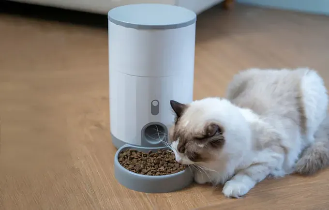 Dispenser inteligent pentru hrană animale PETONEER Nutri Vision FDW050 cu cameră HD și control Wi-Fi - Imagine 5