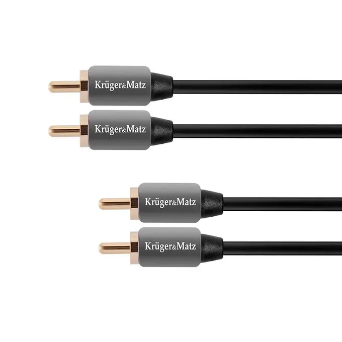 Cablu audio KRUGER & MATZ KM0305 2RCA - 2RCA, 1.8 m - Imagine 1