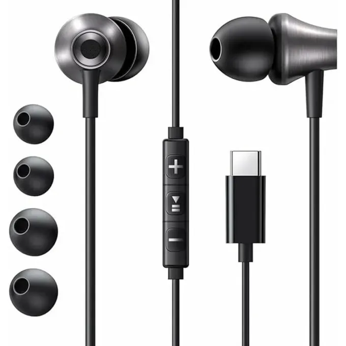 Căști Ugreen EP105 Black cu conector USB Type-C și microfon integrat - Imagine 1