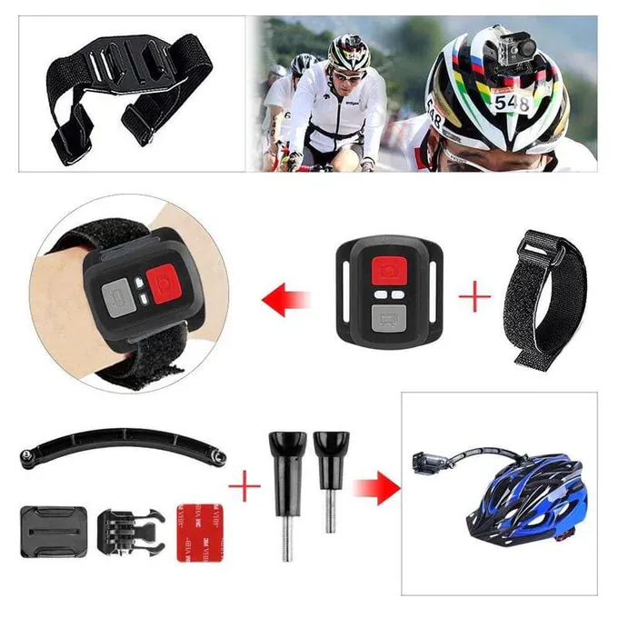 Kit accesorii camere video sport Akaso 14-in-1 SYZ0014-BK-01 - Imagine 4