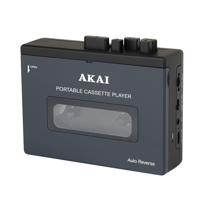 AKAI Casetofon portabil AKAI POCKET TAPE, Bluetooth 5.4, 1200 mAh, 1W + Casti cu fir Jack 3.5mm - IT-Fashion.ro