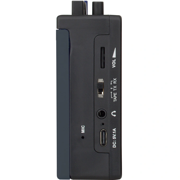 Casetofon portabil AKAI POCKET TAPE, Bluetooth 5.4, 1200 mAh, 1W + Casti cu fir Jack 3.5mm - Imagine 3