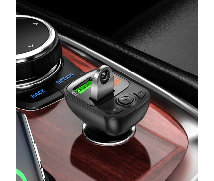 Modulator FM BOROFONE BC41 Eminency, 2 x USB-A - 1 x microSD - Imagine 6