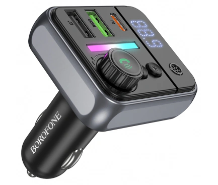 Modulator FM BOROFONE BC50 Ascenso, 2 x USB-A - 1 x USB-C - Imagine 1