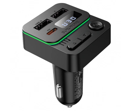 Modulator FM BOROFONE BC60 Hero, 2 x USB-A - 1 x USB-C - Imagine 3