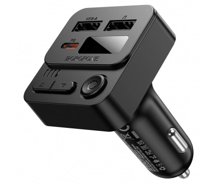 Modulator FM BOROFONE BC60 Hero, 2 x USB-A - 1 x USB-C - Imagine 4