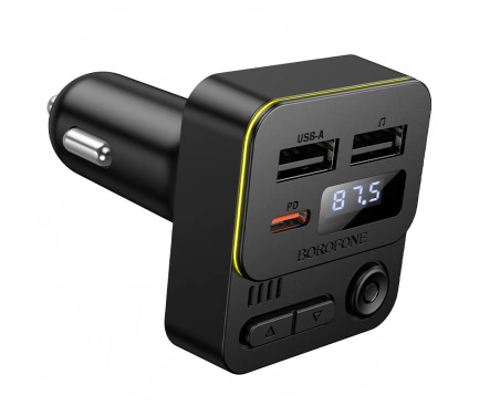Modulator FM BOROFONE BC60 Hero, 2 x USB-A - 1 x USB-C - Imagine 5
