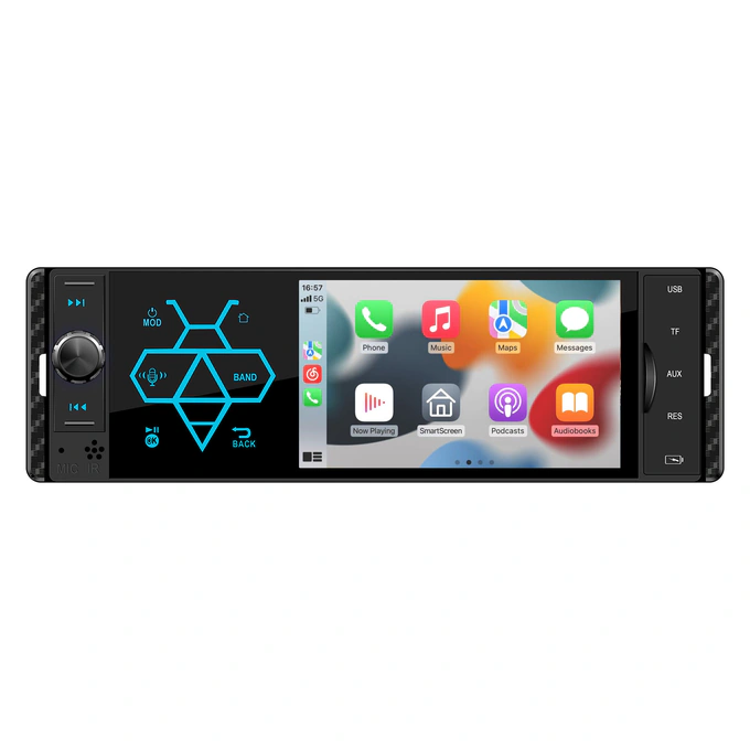 PNI MP5 player auto PNI Clementine 9550 1DIN display 4 inch 50Wx4 PNI-MP5-9550, Bluetooth, radio FM, Carplay, functie RDS - IT-Fashion.ro