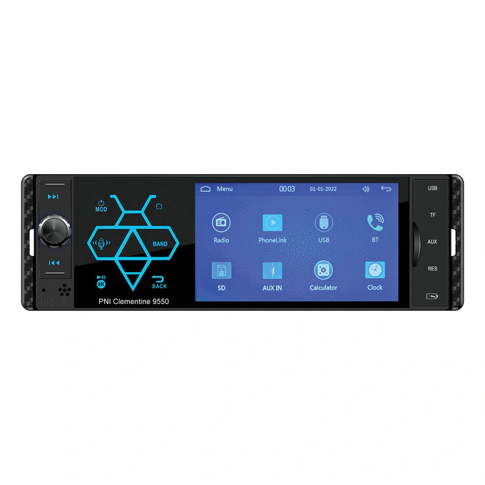 MP5 player auto PNI Clementine 9550 1DIN display 4 inch 50Wx4 PNI-MP5-9550, Bluetooth, radio FM, Carplay, functie RDS - Imagine 5