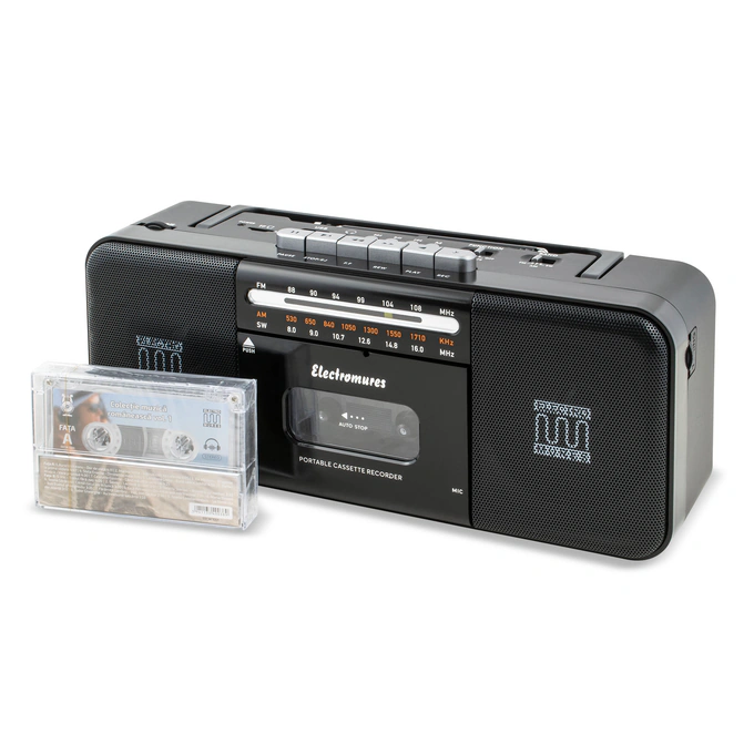 Radio Casetofon Electromures EM 1010, Bluetooth, USB, TF, Microfon, Negru - Imagine 1