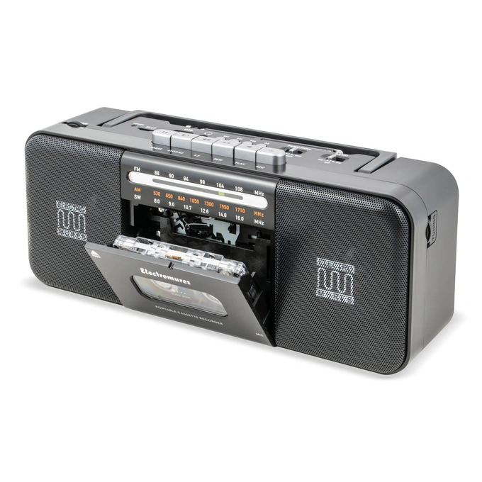 Radio Casetofon Electromures EM 1010, Bluetooth, USB, TF, Microfon, Negru - Imagine 5
