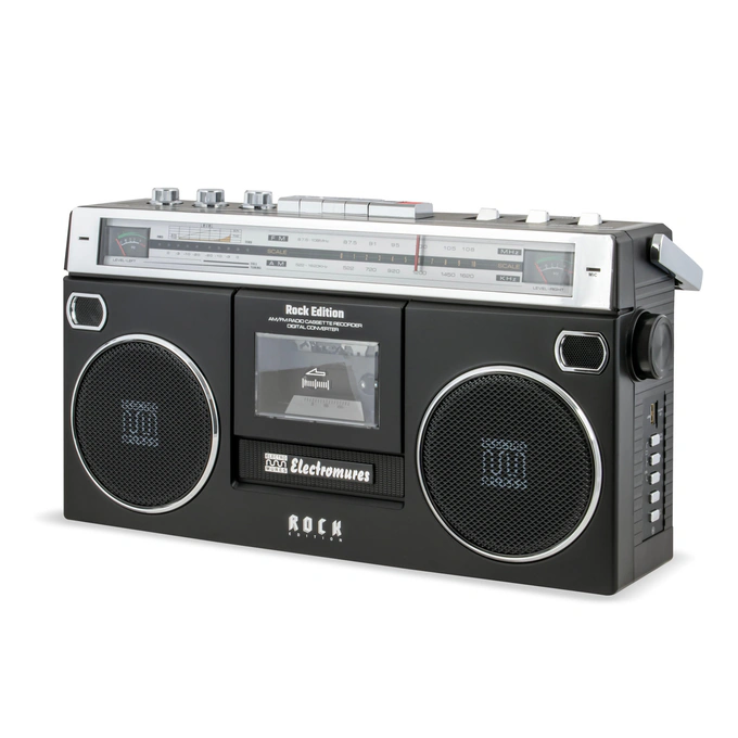 ELECTROMURES Radio Casetofon Electromures EM 1013, Bluetooth, USB, TF, AUX, Negru - IT-Fashion.ro