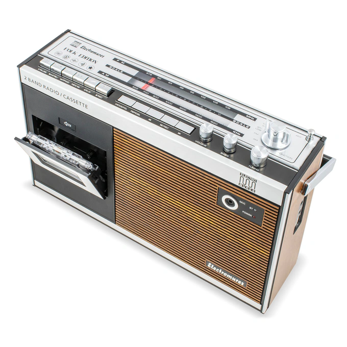 Radio casetofon Electromureș EM1014 Retro cu Bluetooth, USB și Radio FM/AM, Negru - Imagine 3