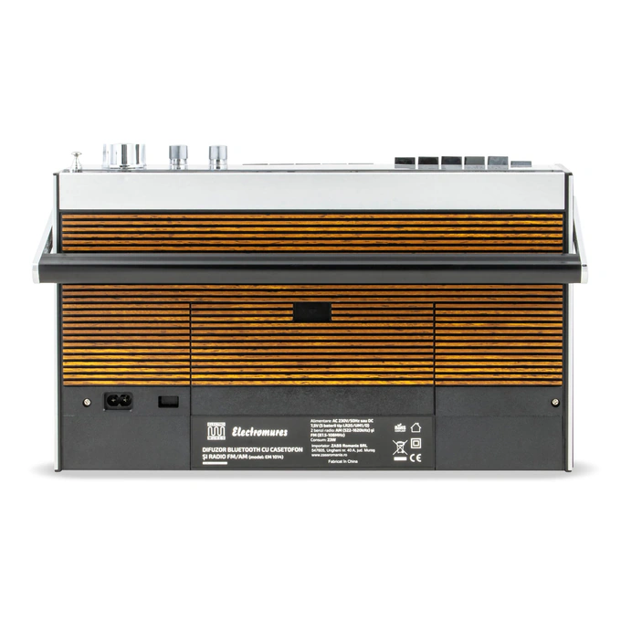 Radio casetofon Electromureș EM1014 Retro cu Bluetooth, USB și Radio FM/AM, Negru - Imagine 4