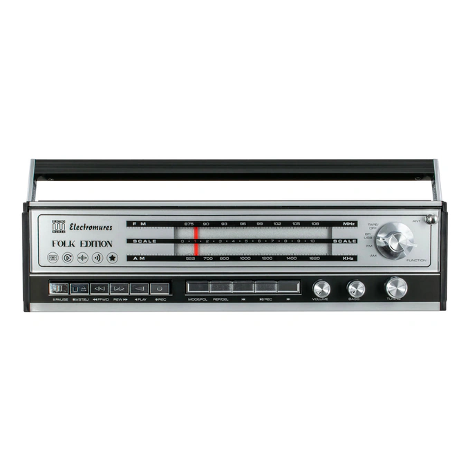 Radio casetofon Electromureș EM1014 Retro cu Bluetooth, USB și Radio FM/AM, Negru - Imagine 6