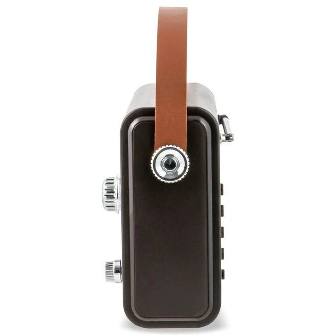 Radio portabil Electromures EM 1005, 5 W, FM, alimentare acumulator, Bluetooth, USB, Aux in, design retro, maro - Imagine 3