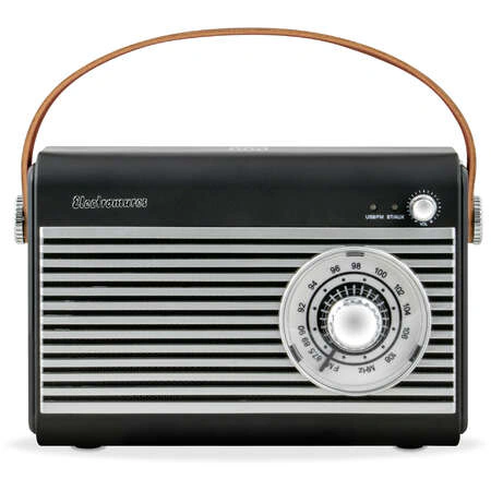Radio Retro ElectroMures EM 1007 FM 87.5-108 MHz Bluetooth Baterie Reincarcabila 1500mAh Autonomie 6 Ore 5W Negru - Imagine 1