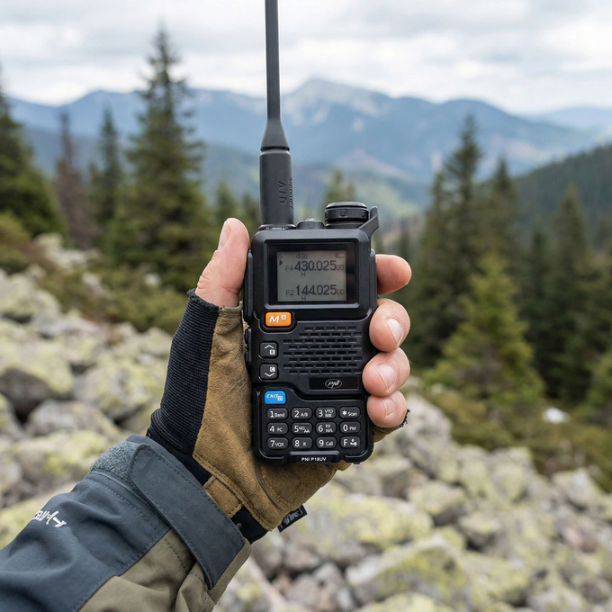 Stație radio portabilă dualband PNI P18UV VHF/UHF 144–146 MHz și 430–440 MHz, 200 canale, VOX, scan, radio FM, acumulator Li-Ion 2200 mAh, negru - Imagine 8