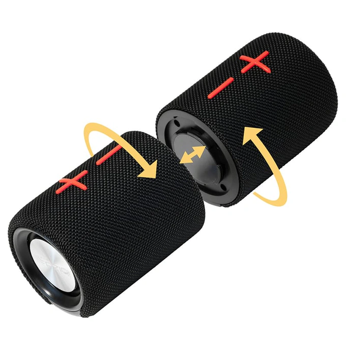 Boxa bluetooth IBIZA Sound BULLET-TWIN, 2X20W TWIN IPX5 MSD, AUX, Black - Imagine 5