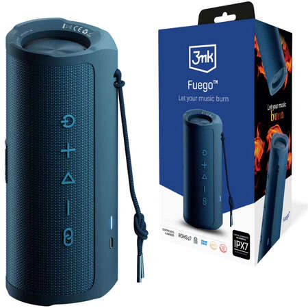 Boxă Portabilă 3MK Fuego, Bluetooth, 30W, Blue - Imagine 1