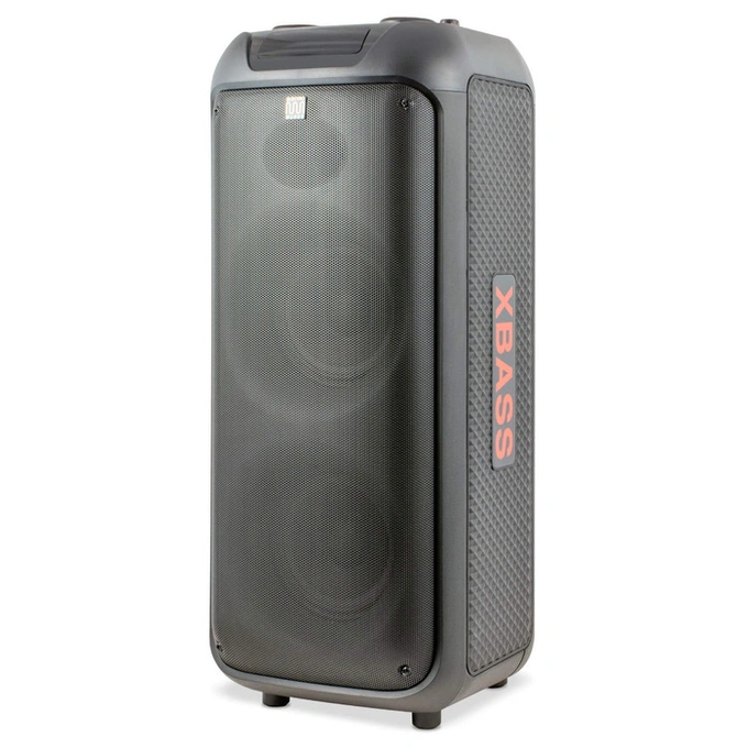 Boxa portabila activa Electromures EM 1008, 40 W, Bluetooth, USB, slot card TF, Aux in, radio FM, joc de lumini LED, negru, microfon, telecomanda - Imagine 3