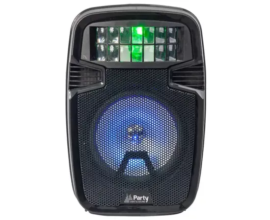 Boxă portabilă activă IBIZA SOUND PARTY-8COMBI Black, 8 inch, Bluetooth, USB/SD, FM, efecte luminoase - Imagine 1