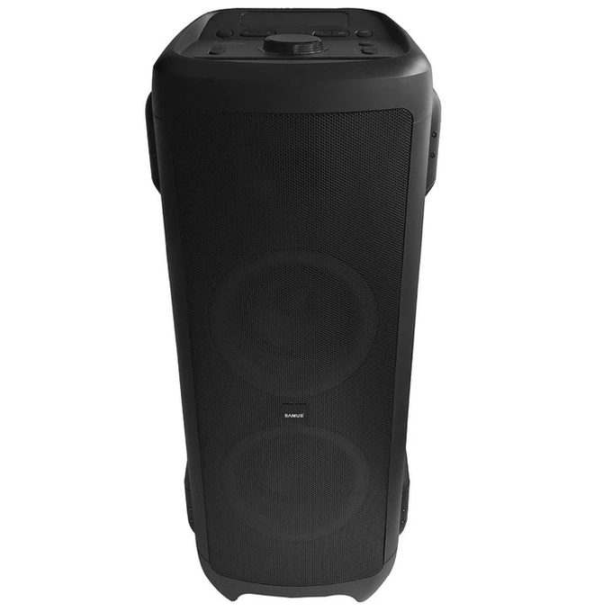 Samus Boxa portabila activa Samus Prime Sound 370, 280 W, Bluetooth, USB, Aux in, radio FM, functie Extra Bass, afisaj electronic LED, negru, microfon, telecomanda - IT-Fashion.ro