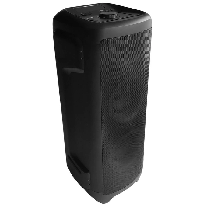 Boxa portabila activa Samus Prime Sound 370, 280 W, Bluetooth, USB, Aux in, radio FM, functie Extra Bass, afisaj electronic LED, negru, microfon, telecomanda - Imagine 5