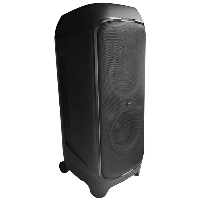 Boxa portabila activa Samus Prime Sound 590, 450 W, Bluetooth, USB, Aux in, radio FM, functie Extra Bass, afisaj electronic LED, negru, microfon, telecomanda - Imagine 5