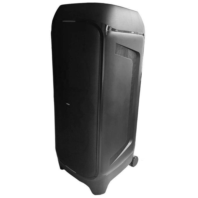 Boxa portabila activa Samus Prime Sound 590, 450 W, Bluetooth, USB, Aux in, radio FM, functie Extra Bass, afisaj electronic LED, negru, microfon, telecomanda - Imagine 6