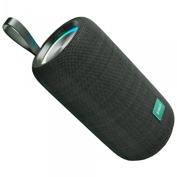 Boxa portabila activa Samus Vibe Box, 10 W, Bluetooth, USB, slot card microSD / TF, radio FM, lumina RGB, functie True Wireless Sound, negru - Imagine 1