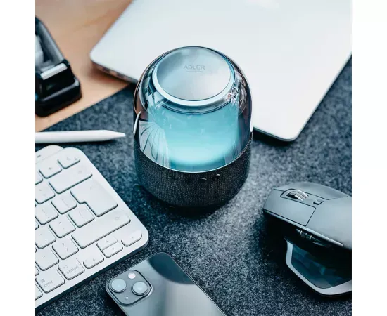 Boxa portabilă ADLER AD1904 Black cu Bluetooth, Radio FM și lumini RGB - Imagine 5