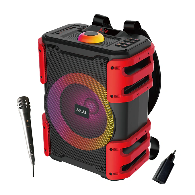Boxa portabila AKAI FMT-26BT, 30W, Bluetooth 5.4, RGB, Black - Imagine 3