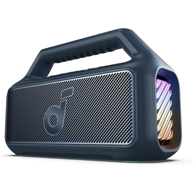 Boxa portabila Anker Soundcore Boom 2, 80W, BassUp 2.0, IPX7, Lumini RGB, Bluetooth 5.3, Albastru - Imagine 1