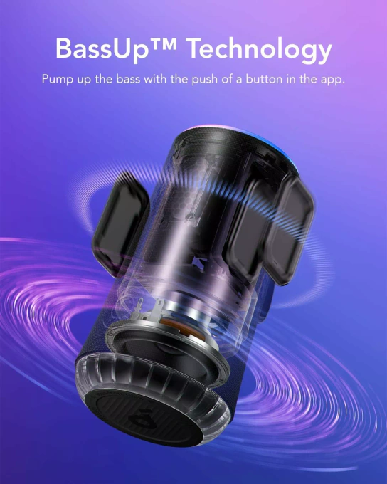 Boxa portabila ANKER SoundCore Glow A3166G11, 30W, Bluetooth 5.3, Black - Imagine 5