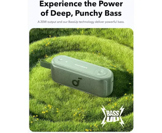 Boxa portabilă ANKER SoundCore Motion 100 A3133061 Green - Putere 20W, Bluetooth 5.3, IPX7 - Imagine 6