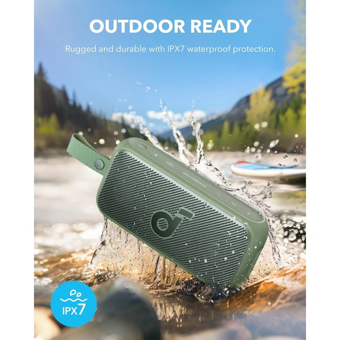 Boxa portabila Anker SoundCore Motion 300, 30W, Wireless Hi-Res Audio, Bluetooth, BassUp, SmartTune, IPX7, Verde - Imagine 5