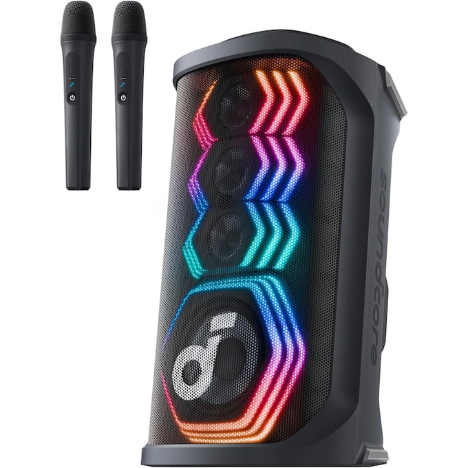 Boxa portabila Anker SoundCore Rave 3S, 200W, Bluetooth, Karaoke AI, IPX4, Autonomie 12 ore, Negru - Imagine 1