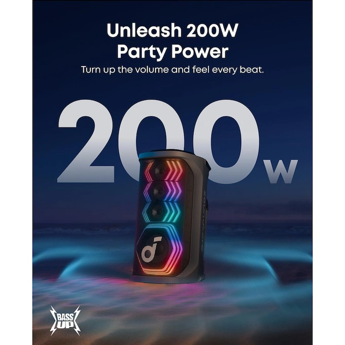 Boxa portabila Anker SoundCore Rave 3S, 200W, Bluetooth, Karaoke AI, IPX4, Autonomie 12 ore, Negru - Imagine 3