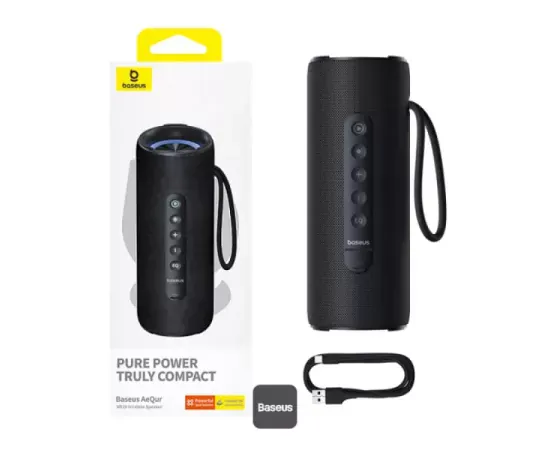 Boxa portabilă BASEUS Aequr VO20 Black - Sunet puternic și design modern - Imagine 5