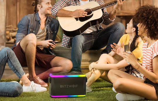 Boxa portabila Bluetooth BlitzWolf BW-WA6, 80W, efecte luminoase RGB - Imagine 4