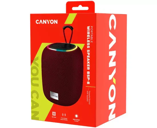Boxa portabilă Bluetooth CANYON BSP-8 CNE-CBTSP8R Red - Imagine 4