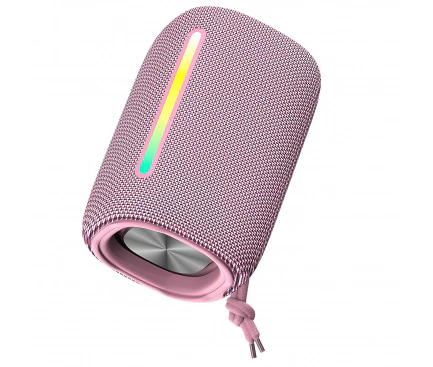 Boxa Portabila Bluetooth Forever BS-10, 10W, TWS, RGB, Waterproof, Roz - Imagine 4