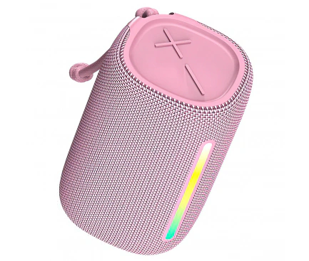 Boxa Portabila Bluetooth Forever BS-10, 10W, TWS, RGB, Waterproof, Roz - Imagine 5