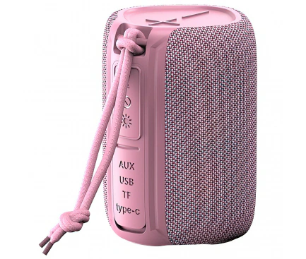 Boxa Portabila Bluetooth Forever BS-10, 10W, TWS, RGB, Waterproof, Roz - Imagine 6