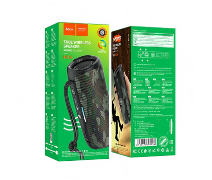 Boxa Portabila Bluetooth HOCO HC16, 2 x 5W, TWS, Camouflage - Imagine 4