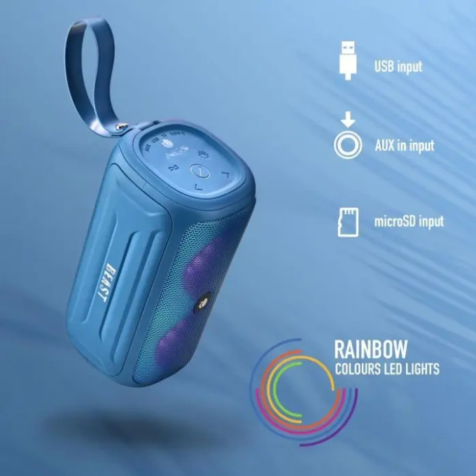 Boxa portabila Bluetooth NGS Roller Beast, 32W, Aux, TWS, MicroSD, IPX5, albastru - Imagine 5