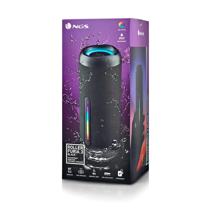 Boxa portabila Bluetooth NGS Roller Furia 3, 60W, Aux, TWS, USB, IPX7 - Imagine 8