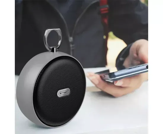 Boxă portabilă Bluetooth V-TAC SKU-7717 Gray - Sunet compact și autonomie extinsă - Imagine 4
